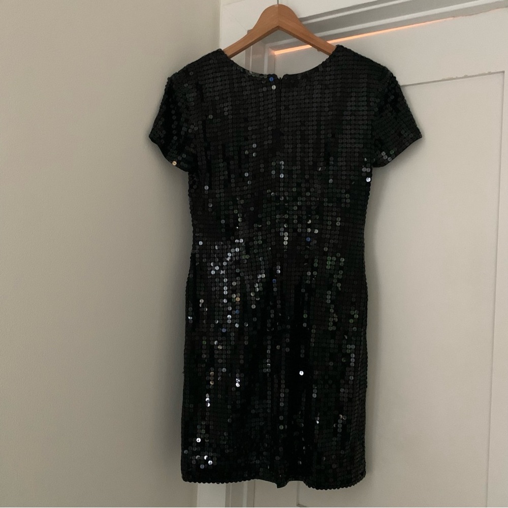 Morgan Taylor Evening Sequin Black Dress - Picture 3 of 4